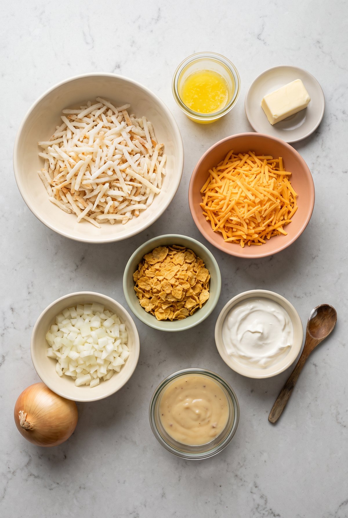 Ingredients for Hash Brown Casserole
