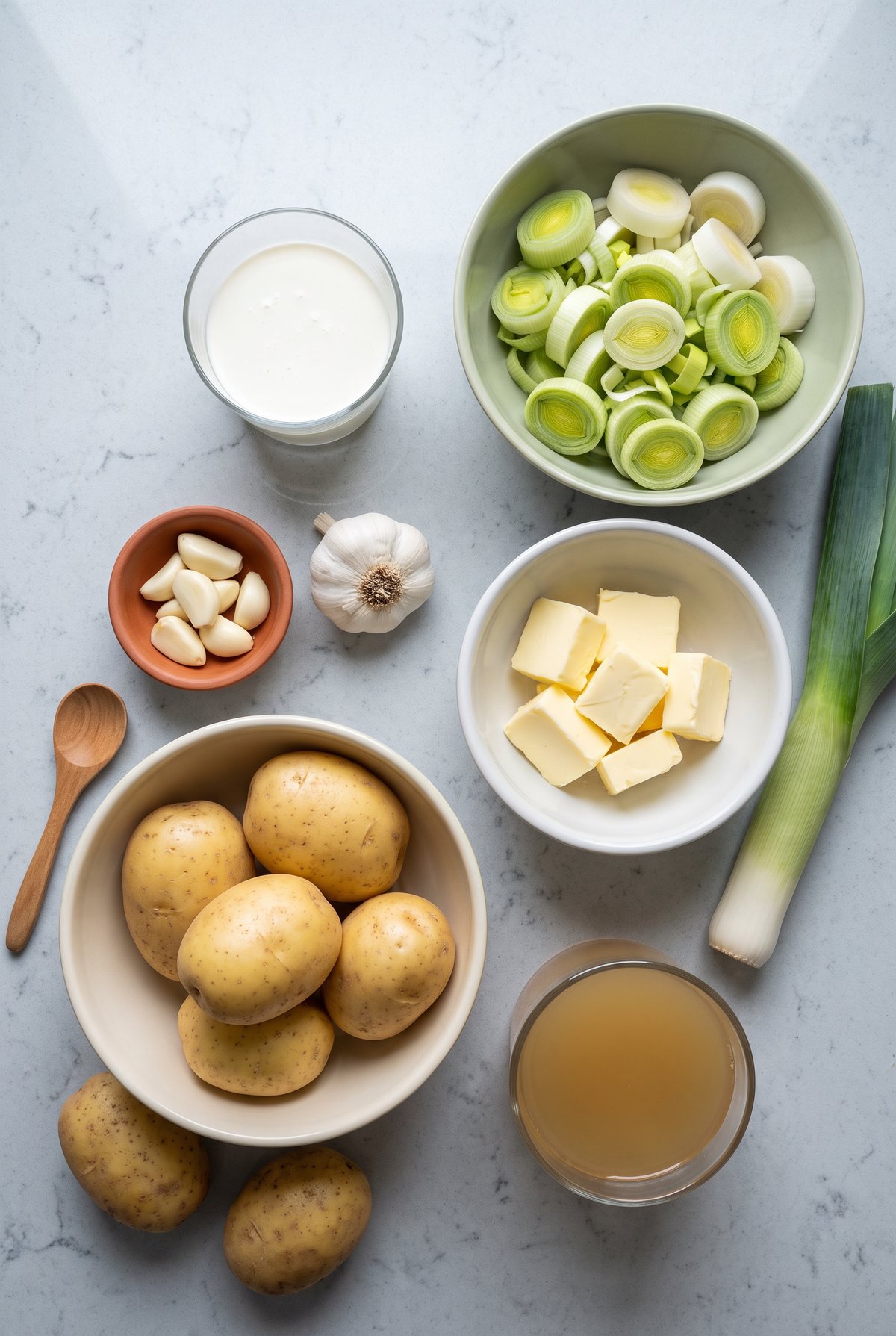 Ingredients for Potato Leek Soup